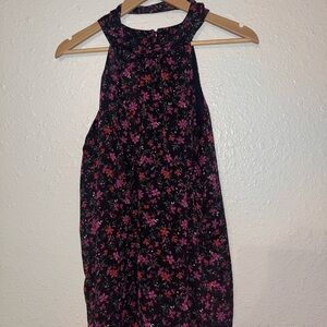 Torrid Black and Pink Halter Sundress Sleeveless Casual